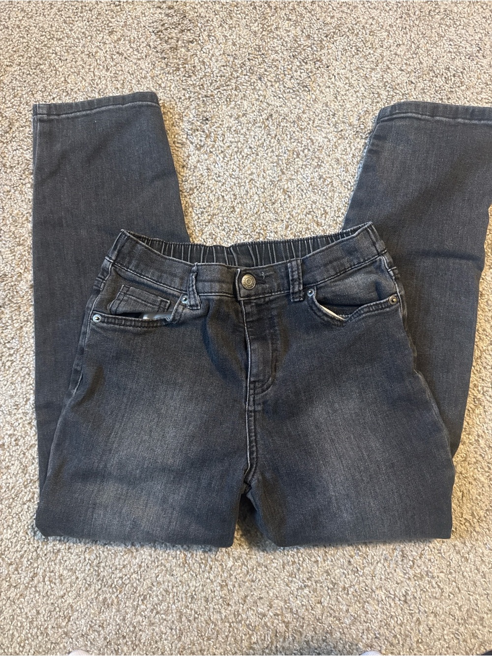 Cat & Jack Girls Charcoal Stretch Jeggings